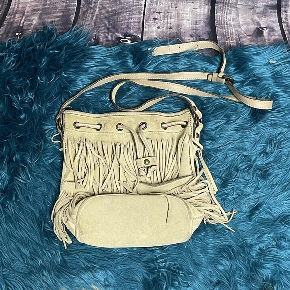 Patricia Nash Crossbody Purse Tan Suede Leather Fringe Bag - Picture 3 of 16
